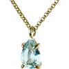 ANEMONE JEWELRY Collana Topazio Blu Radioso - Collana Classica Ciondolo a Pera - Gioielli Donna con Pietra di Nascita - Collana di Moda, Collana Sposa, Collana Regalo, Collana per Tutti i Giorni - Scegli il Materiale