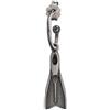 EMMANUELA handcrafted for you Orecchino Pinna da Sub da Uomo in Argento Sterling 925 Ossidato, Gioiello Subacqueo per Subacquei e Apneisti, Ipoallergenico e Nichel-Free - Pezzo Singolo, Fatto a mano da Emmanuela