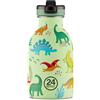 24BOTTLES Kids - Borraccia Bambini con Cannuccia Scuola Elementare e Asilo 250 ml, Borraccia Bambina Bambino Ermetica in Acciaio Inox BPA Free Ultraleggera Non Termica, Jurassic Friends Stone