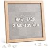C CRYSTAL LEMON Lavagna in Feltro con Lettere 25,4 x 25,4 cm, Letter Board Grigia per Scrivania Ufficio, Planning Settimanale in Cucina, Promemoria e Cartelli per Aula