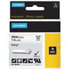 DYMO Rhino - Nastro per etichette in vinile permanente, 2,5 x 5,5 m, stampa bianco/nero