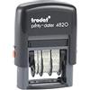 Trodat Printy 4820 Timbro Datario Autoinchiostrante Colore Nero, Formato Data GG MMM (in lettere) AAA, Italiano, Altezza carattere 4 mm, Impronta 25x4 mm, Cartuccia Nera Inclusa, in Blister