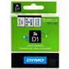 Dymo Striscia di ricambio D1 12mm x 7mt - Bianco/Nero