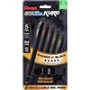 Pentel EnerGel Kuro BL437PF5MA - Penna gel liquido retrattile, punta da 0,7 mm, inchiostro nero assortito, confezione da 5 penne