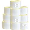 Gicaprice Etichette Termiche Bianche 50x30 mm - Rotolo da 2000 Pezzi con Anima da 40 mm - Etichette Adesive Permanenti Compatibili con Stampanti Termiche Zebra e Altro - Marca Gicaprice (50x30, 10)