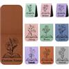 WINSD Segnalibro Magnetico in pelle Personalizzato,Segnalibri Personalizzati con Nome e Fiore,Regali di Natale per Amici, Amanti dei libri, Lettori e Studenti (Stile 1)