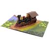 ASVP Shop Biglietto pop-up 3D con treno a vapore, per tutte le occasioni, biglietto di compleanno, biglietto di auguri, Thinking of You, Thank You, Get Well Soon Card