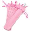 Bestowal Sacchetto a Forma di Penna a Sacchetto di Penna per Ufficio Portatile a Forma di Penna con Sacchetto a Penna in Velluto (Rosa, 10Pcs)