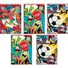 SJ Gang Quaderno A4 Maxi, Rigatura A, 5 Pezzi, 1ª-2ª Elementare, Motivo Graffiti Sportivo