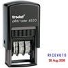 Trodat TIMBRO DATARIO + RICEVUTO 5460/PR4/L1 AUTOINCHIOSTRANTE Professional TRODAT