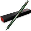 rOtring 600 penne a sfera - corpo in metallo - con incisione personalizzata - ottima penna a sfera - personalizzabile - idea regalo per uomini e donne (verde)