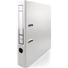 Netuno 1 raccoglitori A4 bianco a 2 anelli A4 dorso 5 cm raccoglitore in cartone ecologico riciclato per archivio ufficio faldone portadocumenti registratori ad anelli