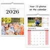 Generico Fotocalendario Personalizzato 2026, Crea il Tuo Calendario Murale con Foto - Ideale per Casa, Ufficio e Occasioni Speciali (Bianco, A3)