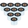 vhbw 10x nastro trasferimento termico compatibile con Zebra GT800, 170 Xi, 220 Xi etichettatrice, indelebile, 50mmx300m, cera/resina