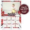 Bonazzi Calendari personalizzati 2026 con foto a parete - SCONTO SU QUANTITÀ - Ideali per famiglie e regali di Natale - 32x47cm (1 FOTO)