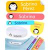 Haberdashery Online Pacchetto di 155 Etichette Personalizzate per contrassegnare Abiti e Oggetti. 100 Etichette di Tessuto termoadesivo + 55 Etichette adesive in Vinile. MOD: Frutta