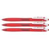 PILOT Set di 3 penne a sfera REXGRIP BEGREEN punta fine 0,7, colore: Rosso