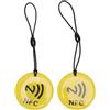 Nurnesy Portachiavi con Tag NFC 10 Pezzi 35 Mm - Scheda Fob Programmabile con Chip NTAG213, Giallo per Tutti i Telefoni Cellulari e Dispositivi Abilitati NFC