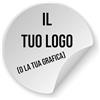 WORLD SELL 100 Adesivi Personalizzabili Multiuso - Inserisci il tuo logo o la tua grafica. Selezionabile misura da 2 cm a 20 cm. Ideali per Decorazioni, Etichette, e Progetti Creativi (Circolare)