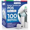 DNK TRADE 100 Rotoli POS NEXI Mobile Rotolini POS 57x20 Metri