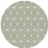 Panorama Tappeto Vinile Rotondo Cucina Bagno - Varie Dimensioni - (Stelle Geometriche Verdi 150x150 cm)