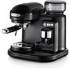 Ariete 1318 Macchina da Caffè Espresso Moderna, Macinacaffè Integrato, per Caffè in Grani e in Polvere, Cappuccinatore Montalatte, Filtro, 1080W, Nero