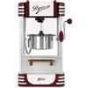 H.Koenig Macchina per Pop Corn POP330, Design Retrò, Recipiente in Acciaio Inox e Alluminio, Capacità 50 g, Porta Magnetica, Potenza 360 W