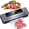 DSTELIN Macchina sottovuoto 5 in 1, potente macchina sottovuoto per alimenti freschi, secchi e umidi, 30 sacchetti sottovuoto e taglierina integrata (nero)
