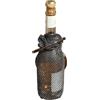 Generic Sacchetti per vino | Sacchetto con strass con manico | Borsa a rete per bottiglia di vino | per champagne, feste, matrimoni, picnic, cene, viaggi e vacanze