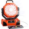 OUWANCH ilatore da campeggio a batteria da 20000 mAh con telecomando, ventilatore da tavolo portatile con luce LED, ventilatore oscillante a 5 velocità, modalità notturna e timer, per tende, emergenze