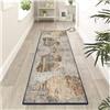 Siunwdiy Tappetino da Cucina marrone Tappeto da Cucina con Retro in Gomma Antiscivolo Tappeti da Corridoio 2.4 metri,Foglia Tappeto Resistente Lavabile，60X240CM