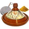 Marocstore.nl Tagina autentica in ceramica marocchina 35 cm + Erbe e distributore di fiamma