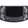 rugsx Zerbino antiscivolo BH 224W Welcome, Doormat - Copertura della porta - all'esterno, all'interno, blocca la polvere, gomma - argento 40x70 cm