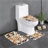 WHJSHOP Set di 3 tappetini con motivo Corgi stampato idroassorbente e antiscivolo per bagno, WC e cucina