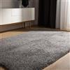 benuta Basic Tappeto salotto a pelo alto Sohari - Grigio 200x250 cm - Minimalista - Morbido lavabile - Camera letto, corridoio, sala pranzo, soggiorno - Pavimento riscaldato