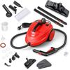 SOARS Potente Pulitore a Vapore 2000W, 14 Accessori, Pressione Massima 5 Bar, Temperatura 160℃, Riscaldamento Rapido 8 Minuti, Serbatoio 1,8L, per Pavimenti, Divani, Cucina, Superficie 108 m² (Rosso)