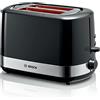 Bosch Elettrodomestici, Tostapane compatto, TAT6A513, con funzione scongelamento/riscaldamento, 800 W, colore: Nero