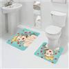 QRFASFZO Tappetino da bagno antiscivolo 2 pezzi,extra morbido,assorbente,tappeto bagno,doccia,tappetini bagno per WC,Volto pop art. Sfondo vettoriale colorato in stile fumetto retrò pop art.