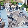Carpeto Rugs Tappeto Astatto da Esterno Terrazzo Moderno a Pelo Corto - Tappeto per Esterno Grande - Tappeti da Esterno - Grigio Blu 4-160 x 230 cm
