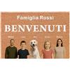 Social Crazy Tappeto zerbino personalizzato - Foto di famiglia - cocco naturale ideale per ingressi (Cocco Naturale, 60x40 cm)