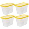 VICASKY Box Assorbi Umidità per Ambienti, Contenitore Vuoto e Riutilizzabile in Plastica Giallo da 4 Pezzi, Grande Capacità per Armadi e Ambienti Domestici