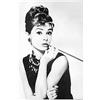 Dass Classico Audrey Hepburn Ritratto Trucco Poster Stampe Pittura su tela Nero Bianco Arte della parete Immagine moderna della parete, per la decorazione della casa della camera da letto Nessuna cornice