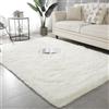 XUEDNGM Tappeto Salotto Moderno Tappeto Salotto 70 x 150 cm Moderno, Lavabile, Antiscivolo, per Camera da Letto, Morbido Tappeto per Il Soggiorno Tappeto Della Camera da Letto, Bianco