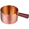 Zhaoj24-05 Salsiera per sugo Tazza for salsa di bistecca con manico Piattino for insalata di pomodoro Manico in legno Tazza for salsa occidentale Tazze for salsa in acciaio inossidabile per salse e crema(XL)