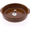 CR CERAMICA RAMBLEÑA CERÁMICA RAMBLEÑA | Casseruola Ceramica | Casseruola di Argilla Refrattaria Terracotta | Casseruola a Fuoco Diretto e per Forno | Fatto in Spagna | 28x26.5x26 cm