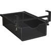 Lapiglo Scaffale portaoggetti da appendere sotto il tavolo con cassetto, cestino estraibile per organizzare la cucina, bianco (nero)