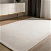 benuta Basic Tappeto cotone lavorato a mano Ron - Crema 120x170 cm - 100% cotone - Design: Uni, Minimalista, Natural Living - Facile cura per salotto e stanza