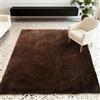 FEIJUAND Tappeto Salotto Pelo 80 x 240 cm Fondo Antiscivolo Morbido Tappeto Facile da Pulire per Soggiorno, Camera da Letto, Cucina e Corridoio, marrone