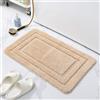 XIEMINLE Tappetino da bagno antiscivolo, tappetino da bagno assorbente, tappeto da bagno shaggy ad asciugatura rapida, lavabile in lavatrice (50 x 80 cm, cammello)