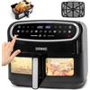 Duronic AF14 BK Friggitrice ad Aria extra grande Air Fryer 2400W Cestello da 10L Friggitrice senza olio 10in1 Friggitrice ad aria calda con finestra di controllo Friggitrice